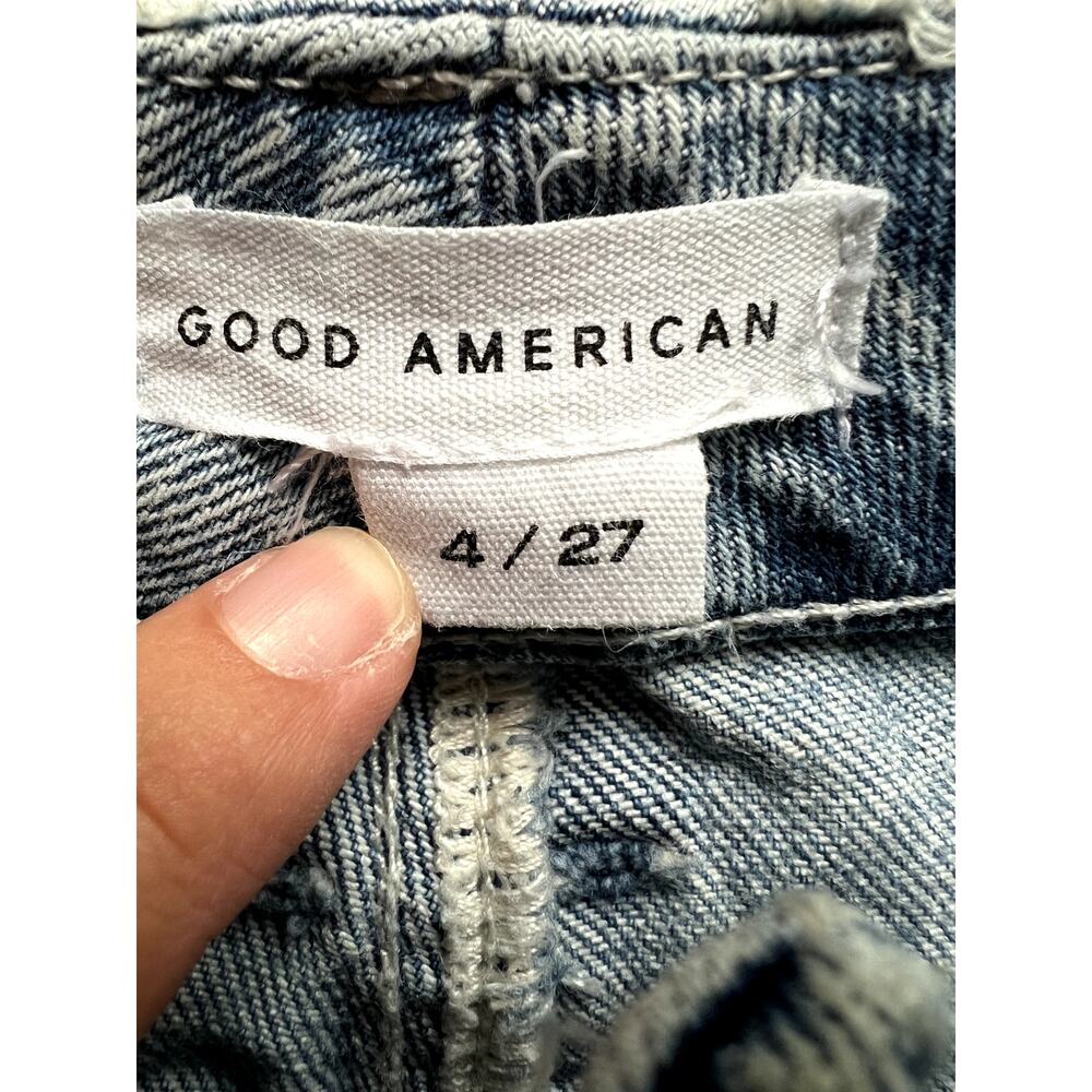 Good American Good Icon Indigo 750 Blue Jeans Size 4 27 - Picture 7 of 8